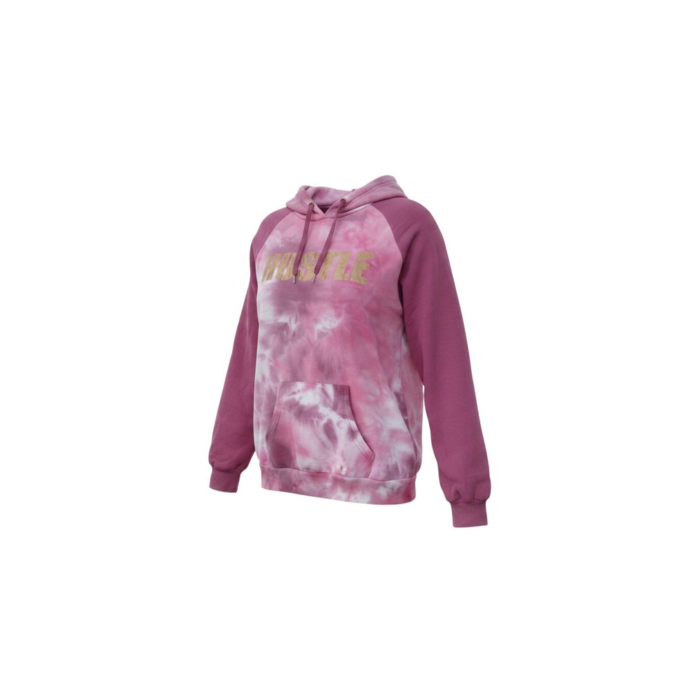 Rue21 Hoodie Womens XL Pink NWT Hustle Graphic Tie Dye Raglan Pullover